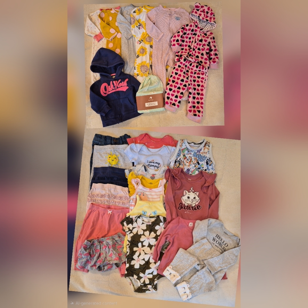 Bundle Of Baby Girls Clothing Size 9 Months